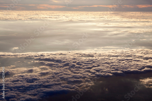 Above The Clouds Orange Color Sunset