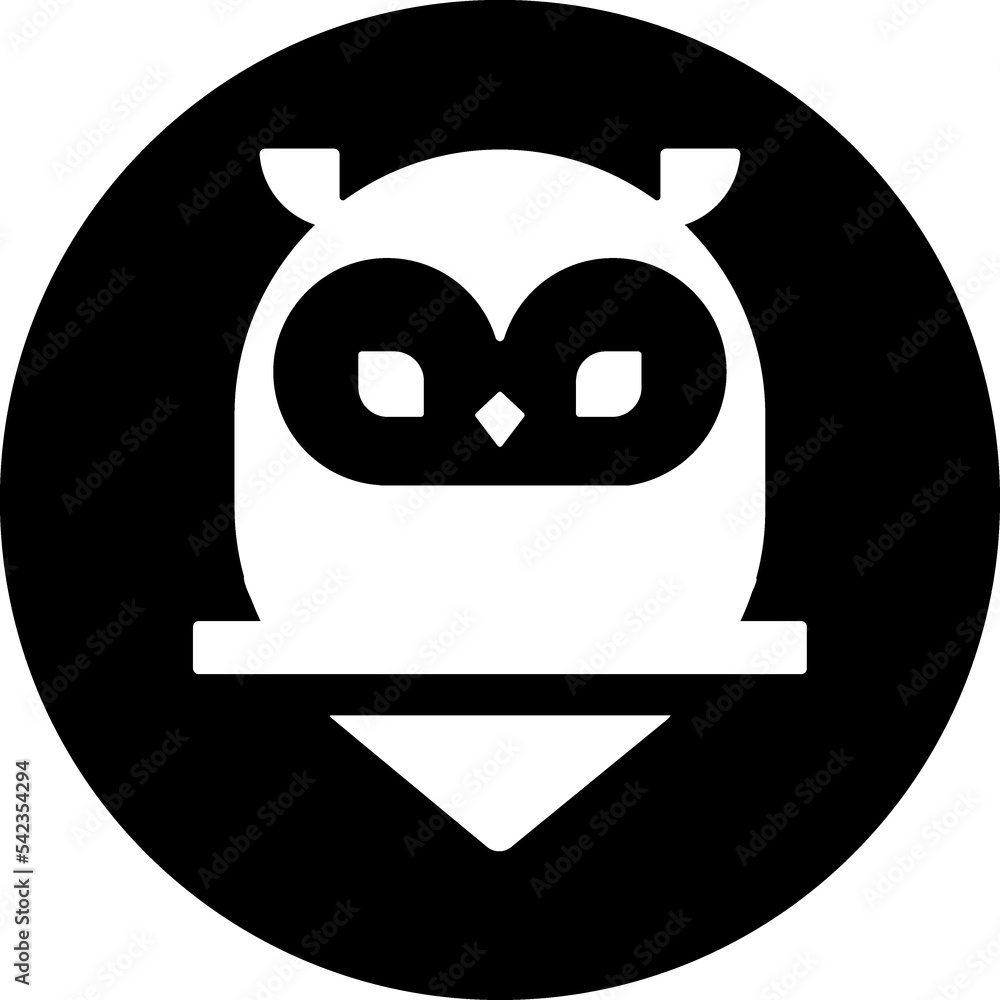 Owl black icon Owl black icon