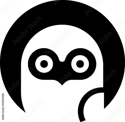 Owl black icon