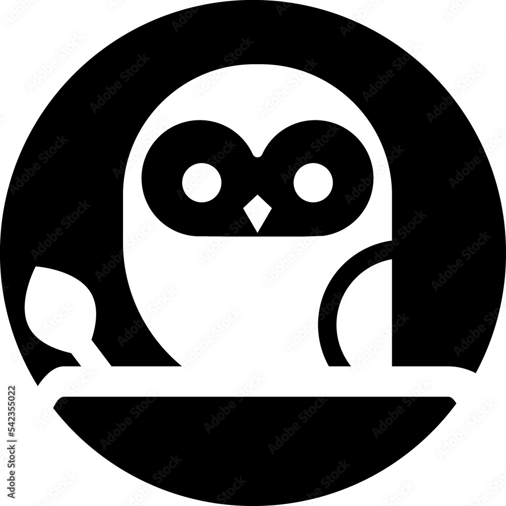 Owl black icon