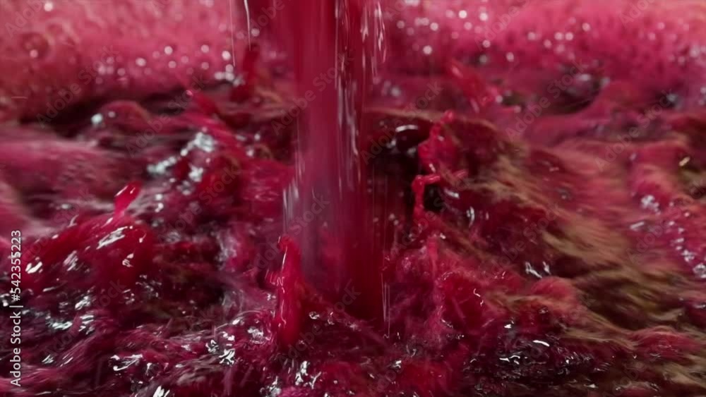 Wine factory, Aeration of grape juice during wine making in a cellar, Bordeaux Vineyard, France. High quality 4k footage Wine factory, Aeration of grape juice during wine making in a cellar, Bordeaux Vineyard, France. High quality 4k footage
