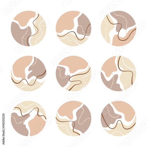 Abstract social media highlight covers
