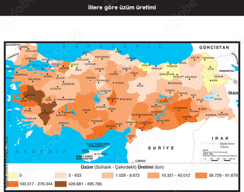 turkey agricultural production areas map
