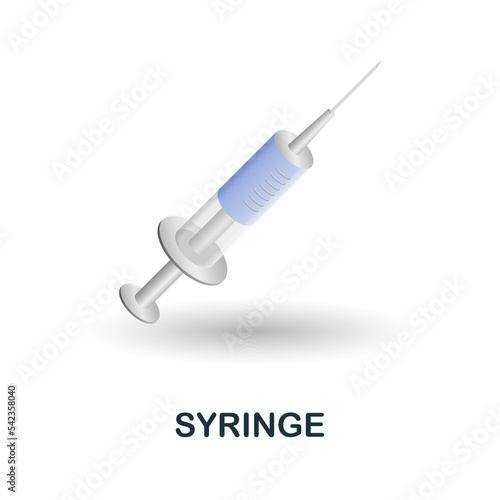 Syringe icon. 3d illustration from medicine collection. Creative Syringe 3d icon for web design, templates, infographics and more
