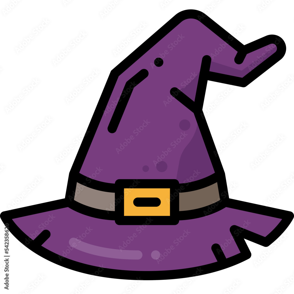 witch hat filled outline icon