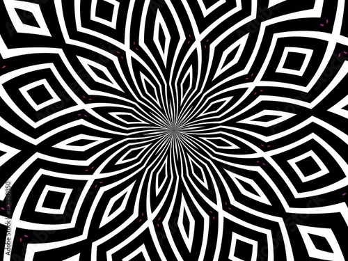 Black white star, rays explosion, pattern, mandala, abstract background