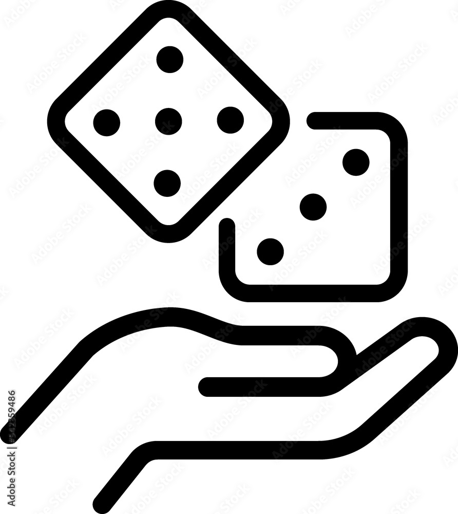 Dice line icon Dice line icon