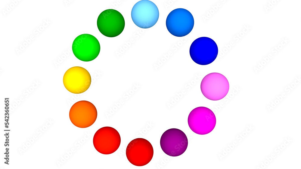 circle of colorful balls