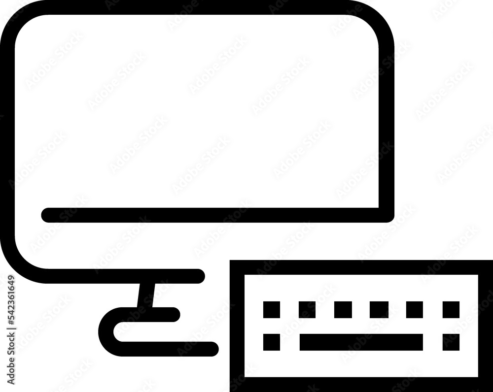 Computer, monitor, screen, pc linear icon Computer, monitor, screen, pc linear icon
