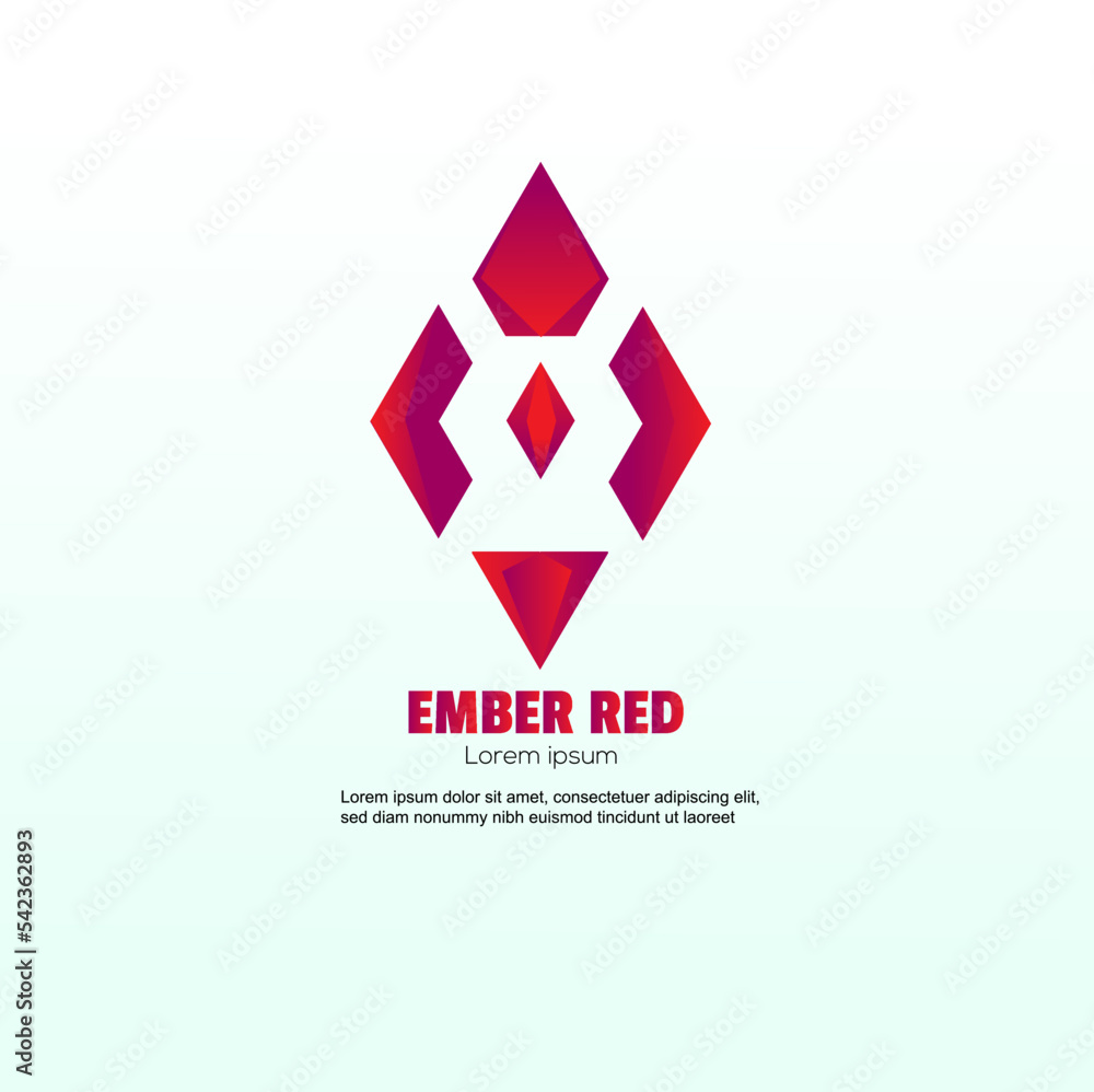 ember red logo design element ember red logo design element