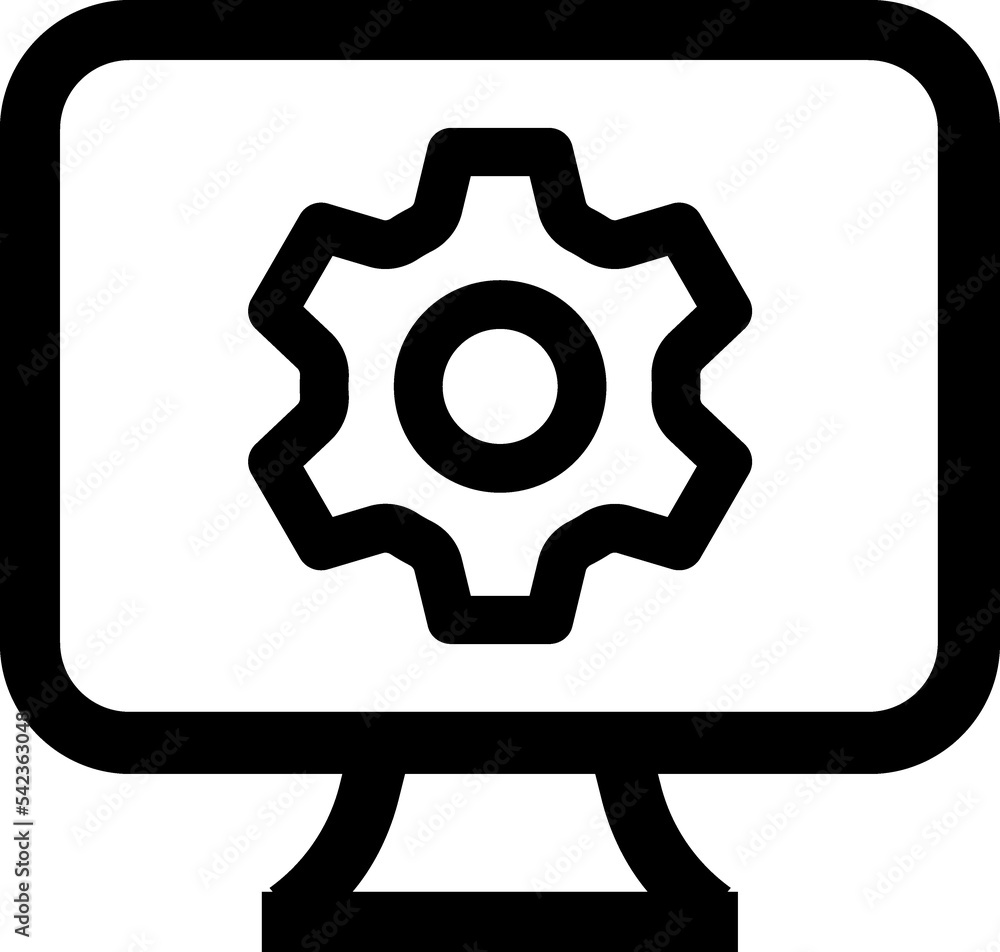 Black Computer Service Logo