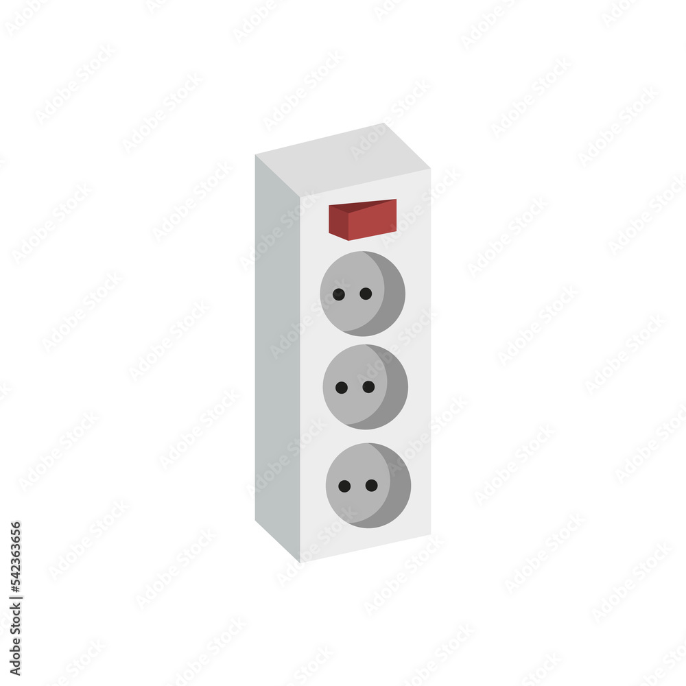 Electrical outlet icon design isolated on white background. vector illustration Electrical outlet icon design isolated on white background. vector illustration
