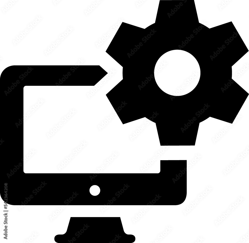 Computer Service glyph sign Computer Service glyph sign