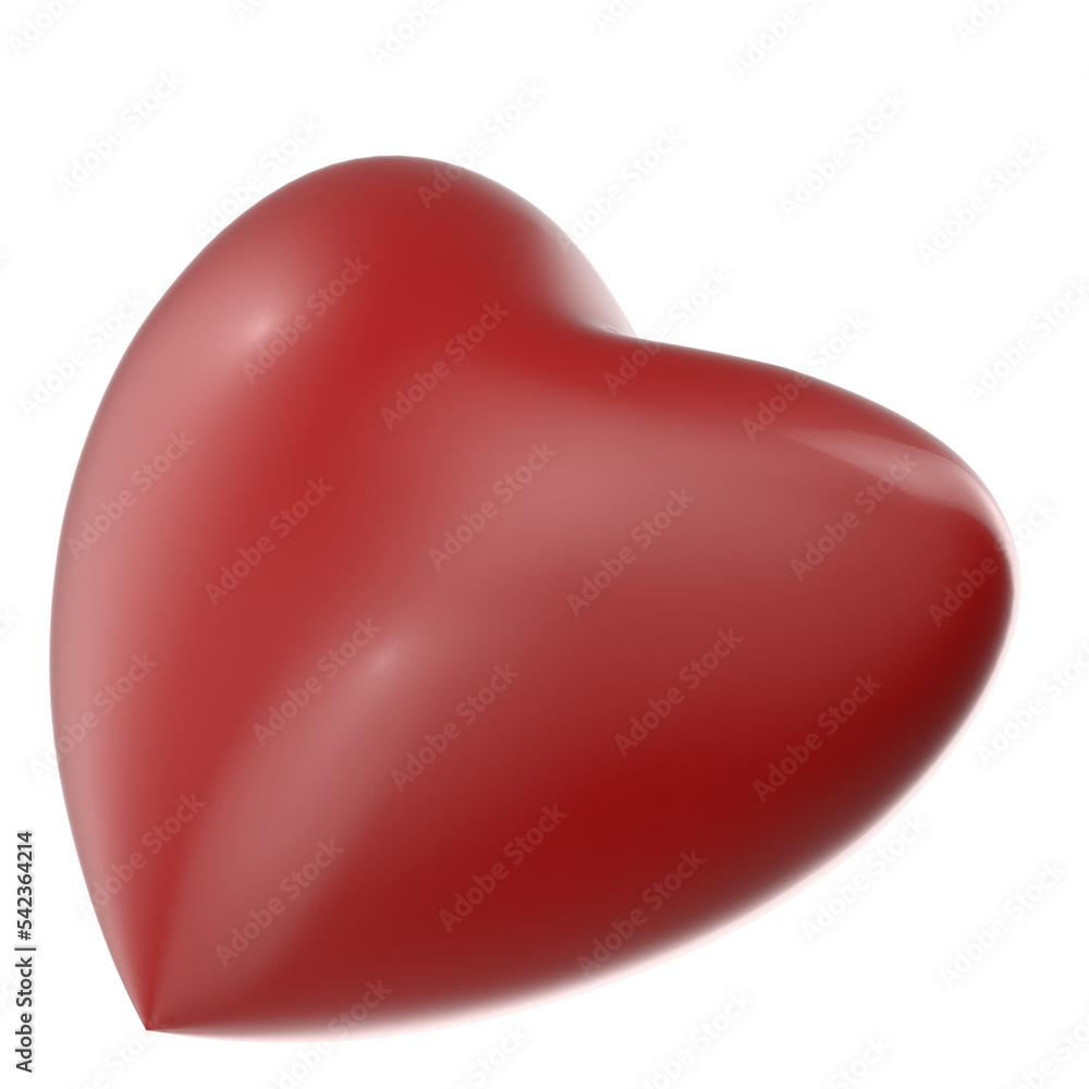 3d rendering illustration of an heart shape