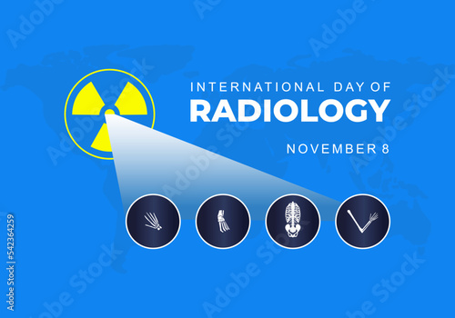 International day of radiology background celebrated on november 8.