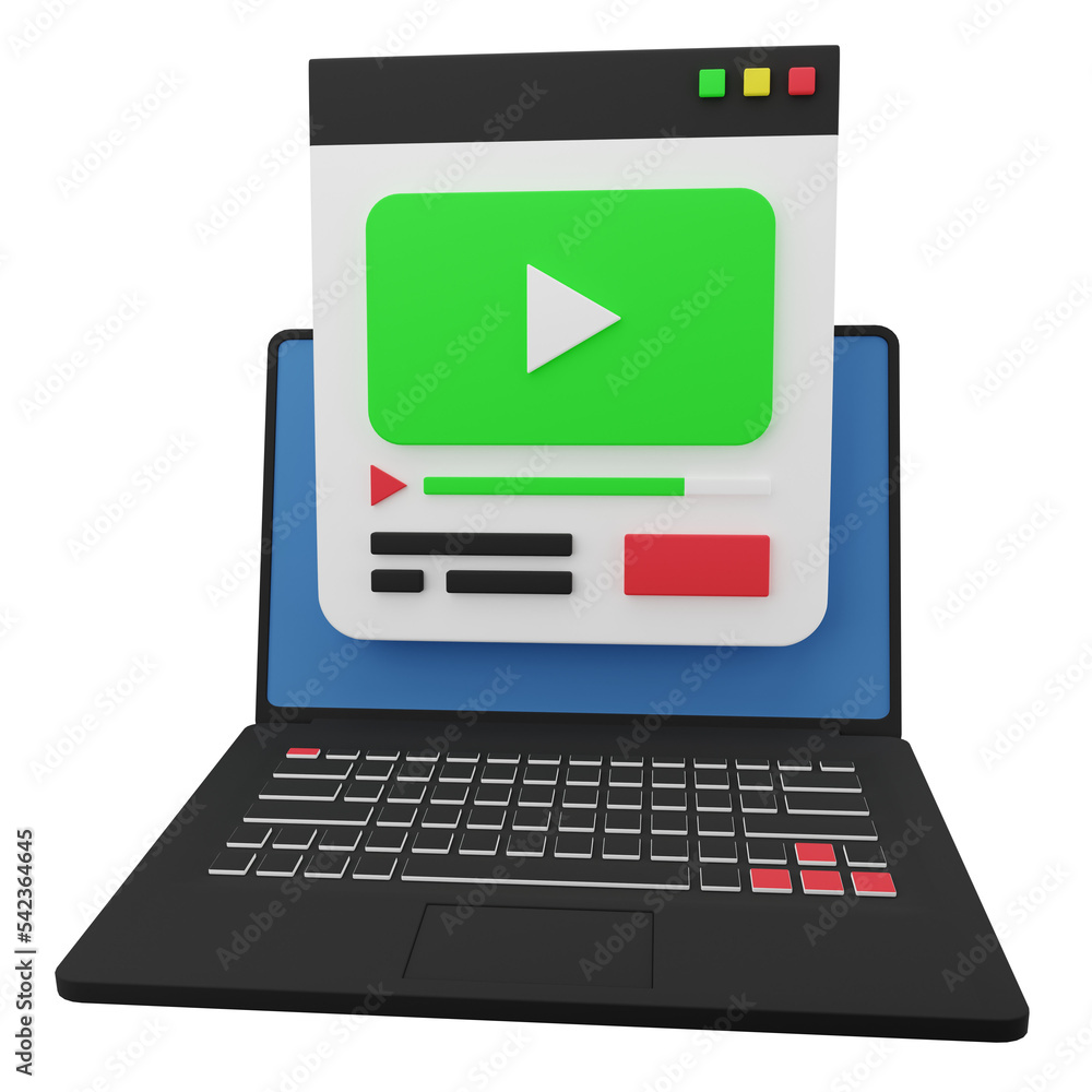 movie website 3d icon illustration movie website 3d icon illustration