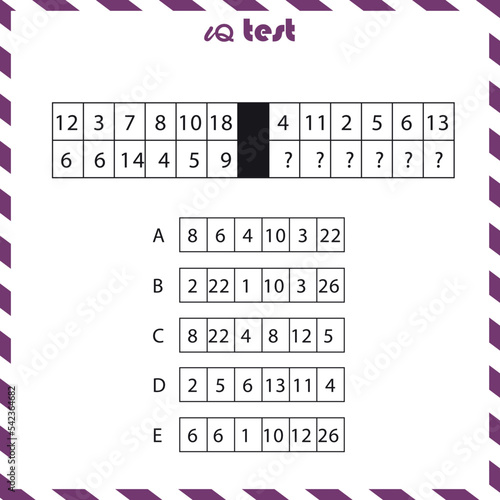 Practice Questions Worksheet for Education and IQ Test. Intelligence questions, Find next - puzzle questions