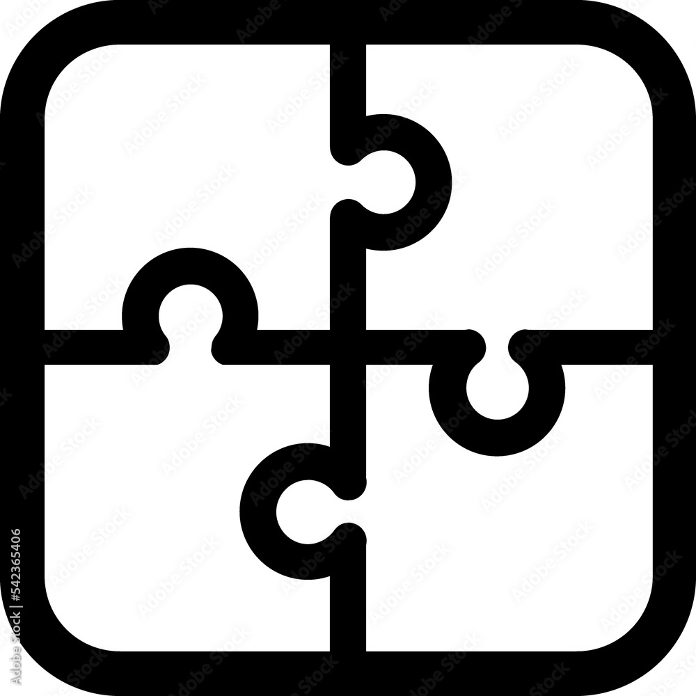 Puzzle, jigsaw line icon Puzzle, jigsaw line icon
