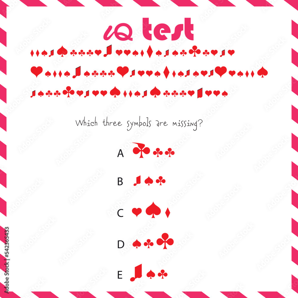 IQ test. Choose correct answer. Set of logical tasks composed of geometric shapes. Vector illustration - Vector IQ test. Choose correct answer. Set of logical tasks composed of geometric shapes. Vector illustration - Vector
