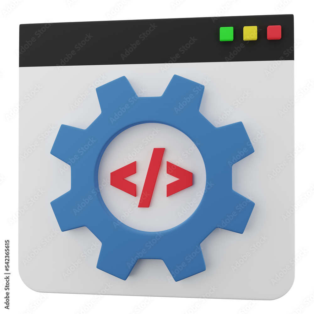 website development 3d icon illustration website development 3d icon illustration