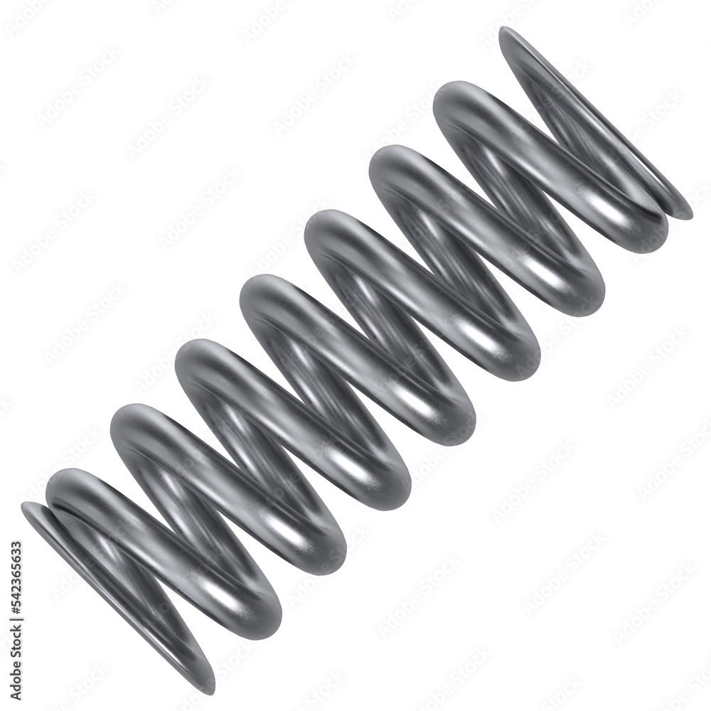 Naklejka premium 3d rendering illustration of an helical compression spring
