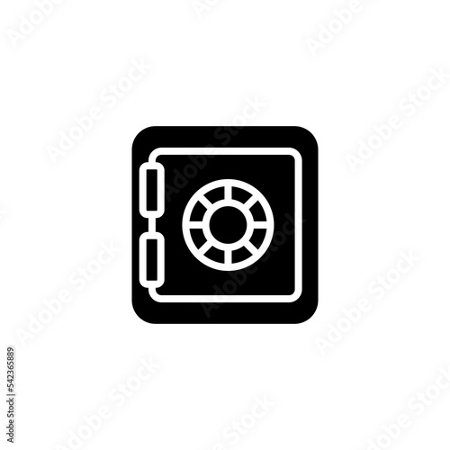 Safe box icon isolated on background for insurance collection.