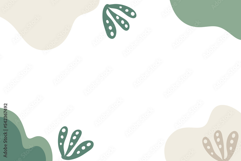 Tropical leaf background design template vector.