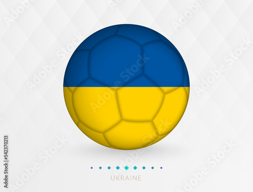 Football ball with Ukraine flag pattern  soccer ball with flag of Ukraine national team.