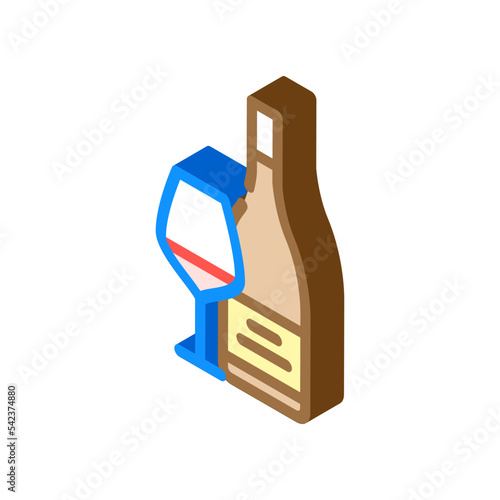 pinot noir red wine isometric icon vector. pinot noir red wine sign. isolated symbol illustration