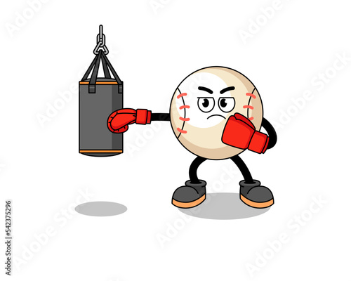 Illustration of baseball boxer