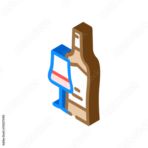 cabernet sauvignon red wine isometric icon vector. cabernet sauvignon red wine sign. isolated symbol illustration
