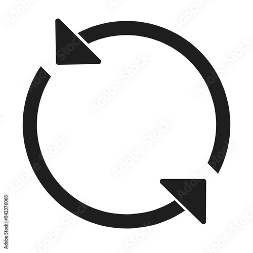 silhouette refresh icon, simple reload icon