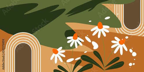 abstract flower mural. colorful creative background. for mural, print, decor, background, wallpaper.