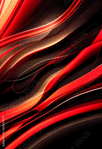 Red and black flowing backg...