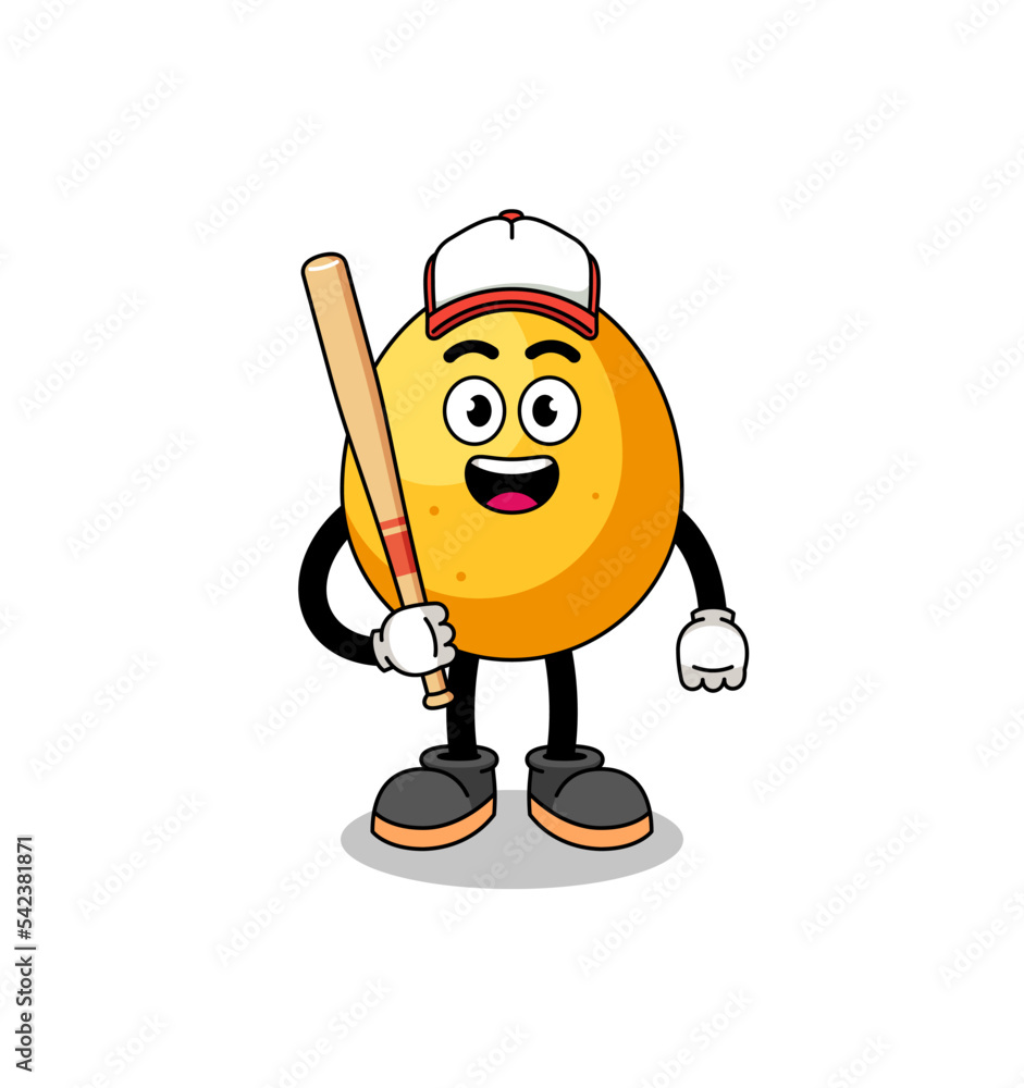 golden egg mascot cartoon as a baseball player golden egg mascot cartoon as a baseball player