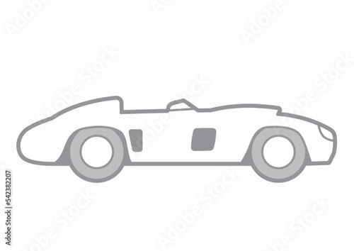 FERRARI RETRO CLASSIC CAR - VECTOR ILLUSTRATOR ON WHITE BACKGROUND - SPORTCAR_T064 © dantada