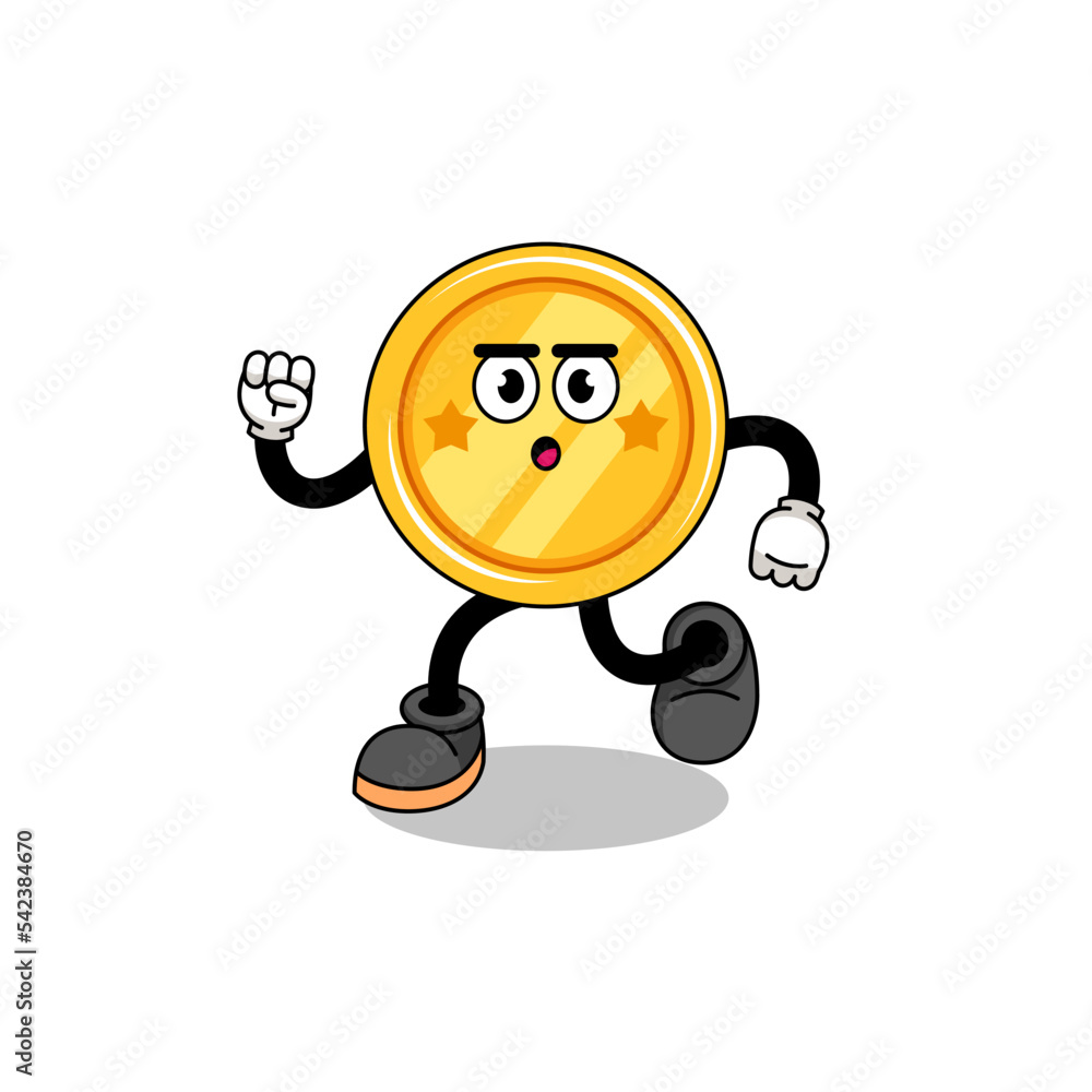 running medal mascot illustration running medal mascot illustration