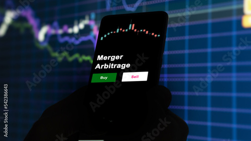 Fotografi An investor's analyzing the Merger Arbitrage etf fund on screen