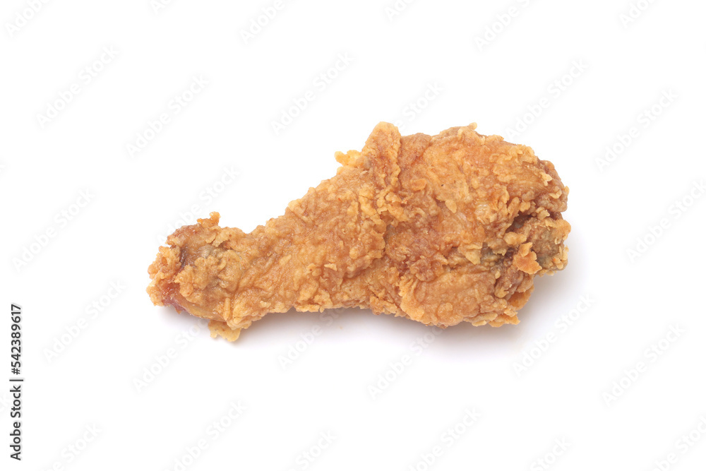 Close up of Chicken Fried Isolated White Background. Close up of Chicken Fried Isolated White Background.