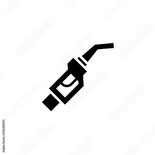 Gasoline pump nozzle icon isolated on white background.