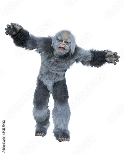 Photos Yeti lurching forwards with arms outstretched.