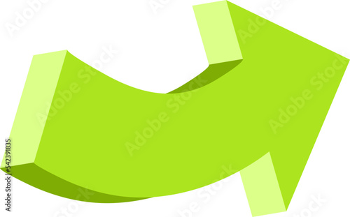 Arrow green curve