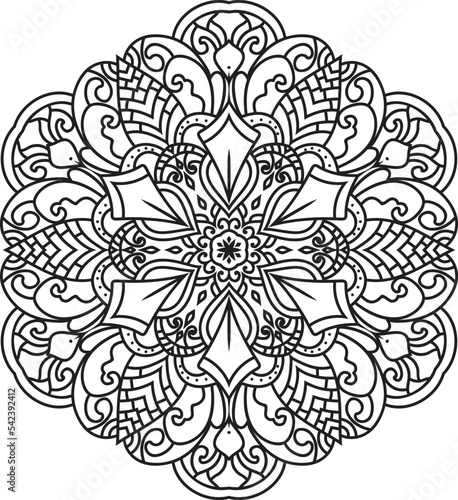 Mandalas for coloring book color pages.Vector abstract mandala pattern.