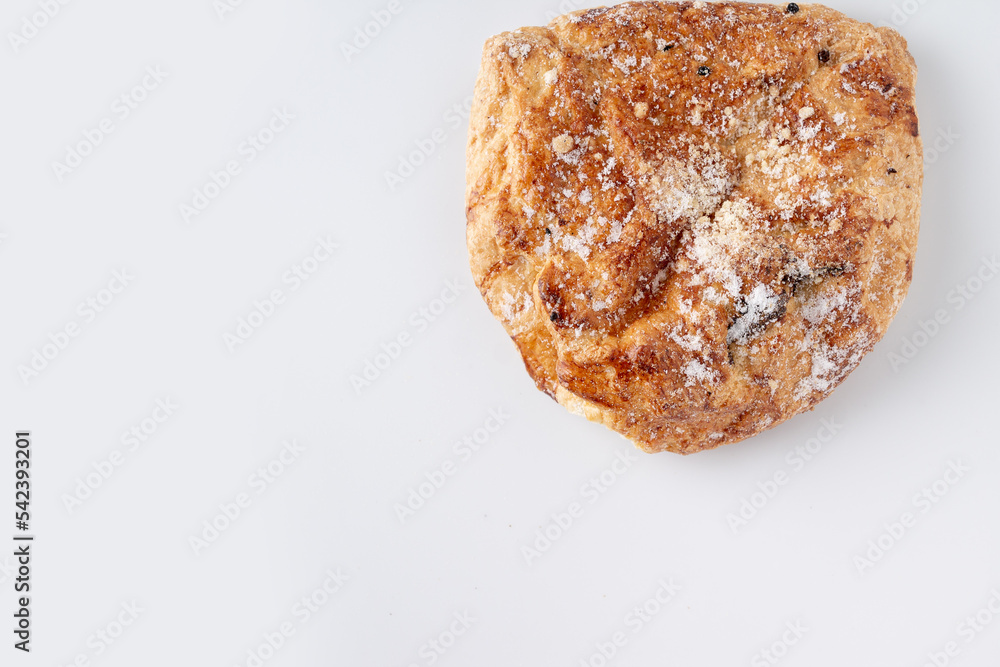 sweet bun, isolate on white background, copy space sweet bun, isolate on white background, copy space