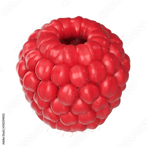 3d rendering illustration of a raspberry