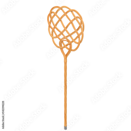 3d rendering illustration of a rattan carpet beater photo