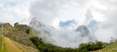 panoramic views of machu picchu ruins, peru