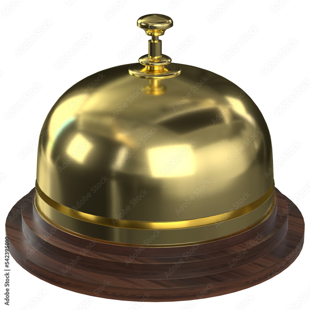 3d rendering illustration of a reception bell 3d rendering illustration of a reception bell
