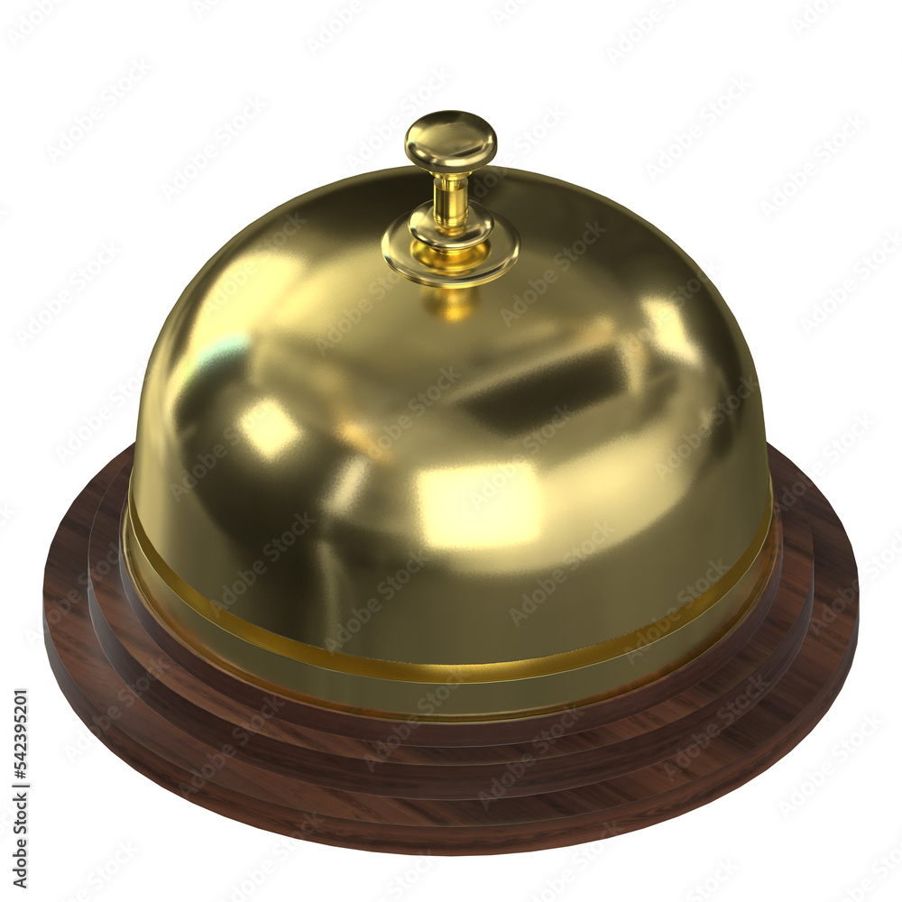 3d rendering illustration of a reception bell 3d rendering illustration of a reception bell