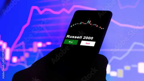 Quadro em tela Russell 2000 etf fund on screen